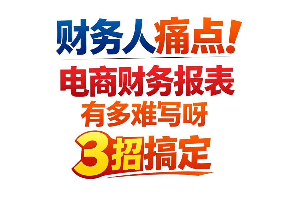 财务人痛点！电商财务报表有多难写呀，3 招搞定